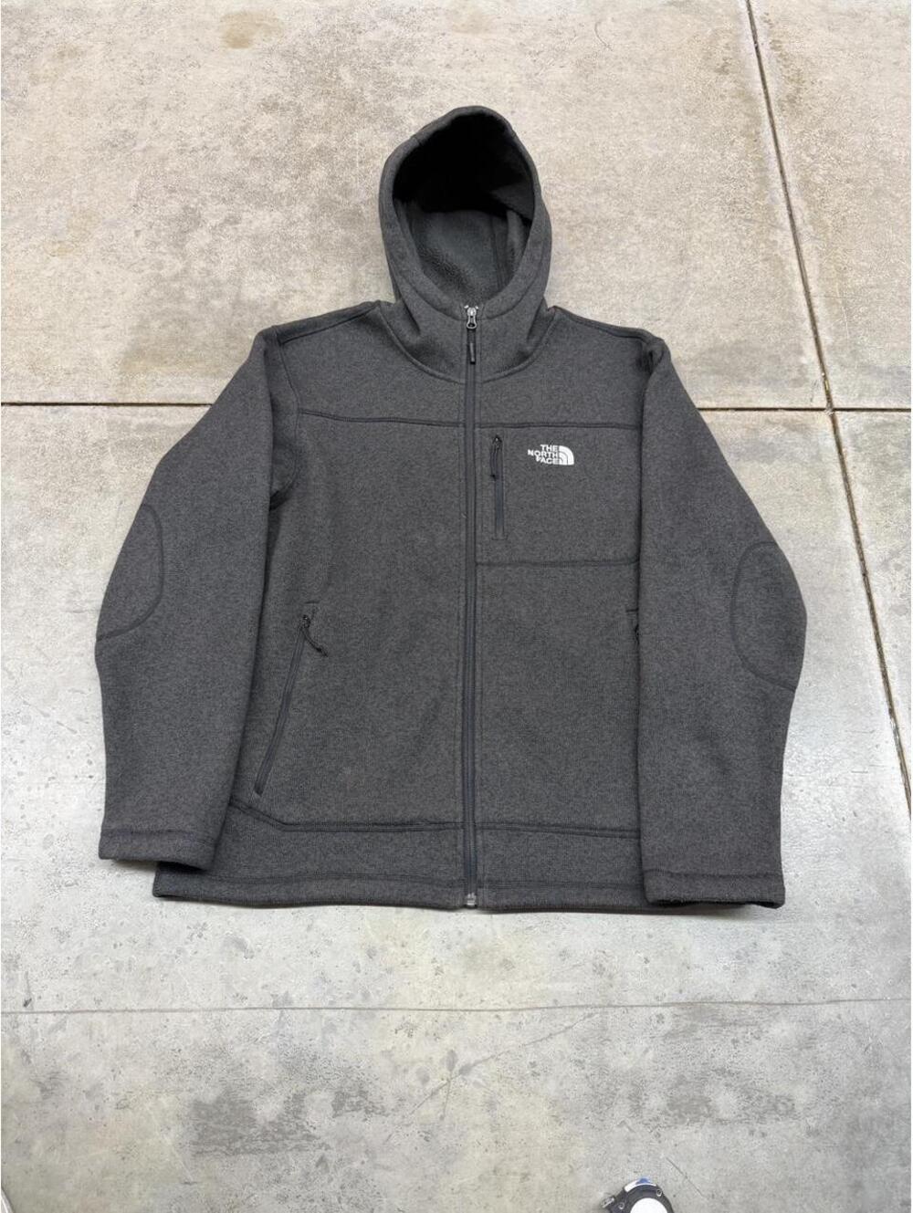 vintage the north face full zip hooded fleece jacket size large